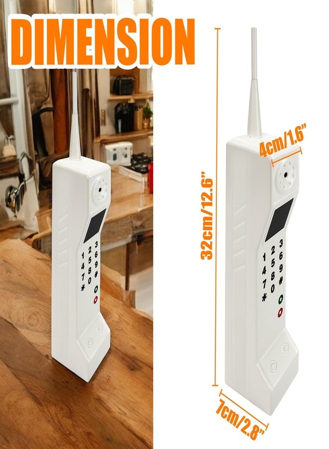 BuleVina Retro 80s 90s Vintage Brick Cell Phone Ornament, Fake Cellular Phone Model, Old Fashioned Portable Cordless Mobile Simulation Photographic Prop, Party Decoration, Stage, Home Decor, Collectible Accent - Image 2